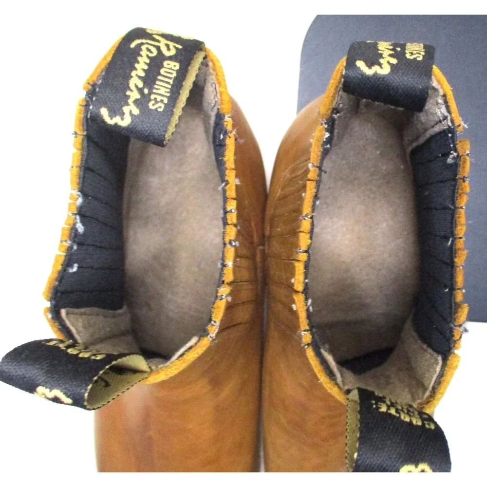 Botines Ramirez Tan Leather Chelsea Boots Lug Sole Pull On Western Style Men10.5